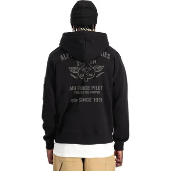 Pánská mikina mikina s kapucí pánské - Air Force - ALPHA INDUSTRIES - black_138337 - XXL