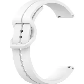 Příslušenství k chytrým hodinkám eses Silikonový řemínek s provlékáním a barevnou sponou - Bílý, 22 mm