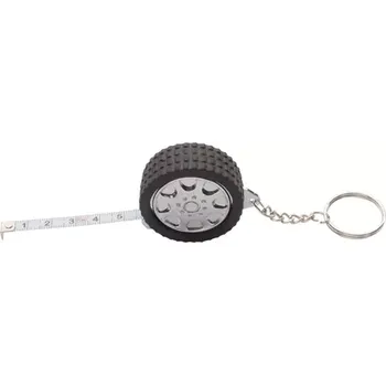 Wheel přívěšek na klíče s metrem - černá - AP810315