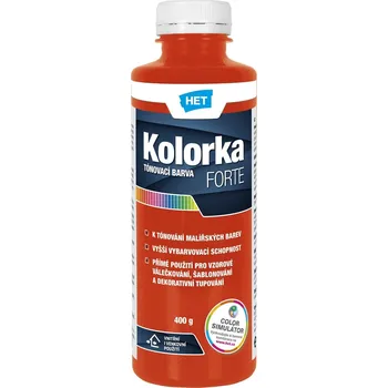 barva na zeď HET Kolorka FORTE akrylátová tónovací barva 400 g KF 0796 - oranžová