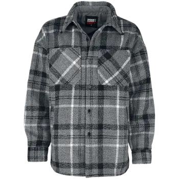 Pánská košile Flanelová košile z EMP Special Collection - Kostkovaná, unisex, flanelová košile EMP Special Collection X Urban Classics - Ženy - šedá