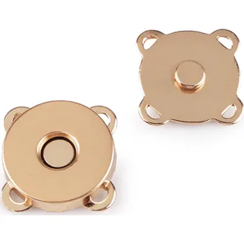Magnetické zapínání k přišití Ø18 mm, barva 2 růžové zlato