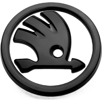 Znak automobilu Znak ŠKODA 80mm bílá černá 5JD853621A, 5J0853621AUL