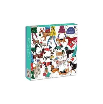 Puzzle Galison Puzzle Pejsci v zimě 500 dílků