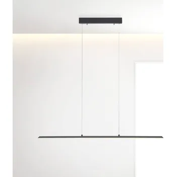 PURE LED závěsné světlo Lite, antracit, 100 cm, CCT, stmívatelné - Stříška - délka 40 cm, šířka 6 cm, výška 4,5 cm antracitová, bílá LED 25 W celkem - Doprava zdarma