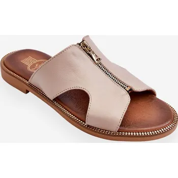 Dámské pantofle Dámské pantofle s ozdobným zipem Clarence Barva: Béžová, Velikost: 37