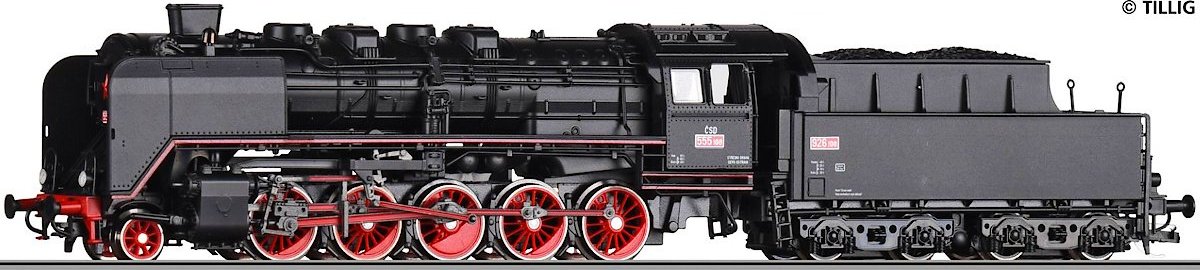 Tillig 04291 Parní lokomotiva TT 555.1 Němka, ČSD, Ep.III