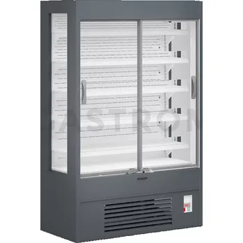 Chladicí přístěnná vitrína vhodná do prodejen a supermarketů, posuvné dveře | JUKA, Varna 130/60 DP mini