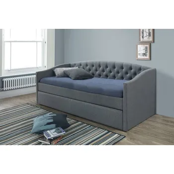 Pohovka Rozkládací čalouněná postel ALESSIA 90x200 šedá