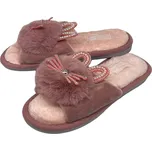 Jomix Dámské chlupaté pantofle růžové barvy /01 Barva: Růžová, Velikost: 37