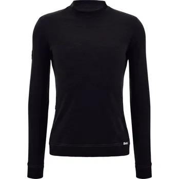 cyklistický dres Dres s dlouhým rukávem SANTINI Impetus Black - XL