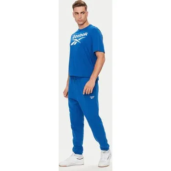 Dámské kalhoty Reebok Dámské kalhoty Small Logo Fleece 100202849 Modrá Regular Fit M