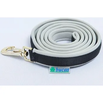 Vodítko BUCAS Dublin, černé/stříbrné (AP 25 DOPRODEJ)