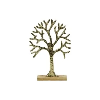 Kovový strom života Novan zlatý 36,5x24x5 cm
