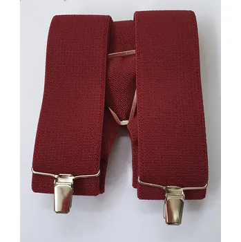 Kšandy Pánské šle šířka 5 cm Barva: vínová