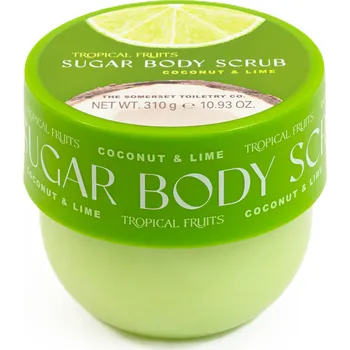 Tělový peeling Somerset Toiletry Tropical Fruits – Kokos & Limetka Cukrový peeling, 310 g