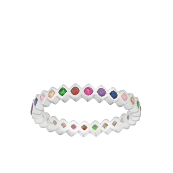 Prsten Prstýnkárna Stříbrný RAINBOW AG 925 ≤ 1,8 g Velikost prstenu: 7 (54/55)