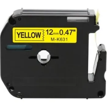 Pásek do tiskárny Naplnka Kompatibilní páska s Brother MK-631, 12mm x 8m, černý tisk / žlutý