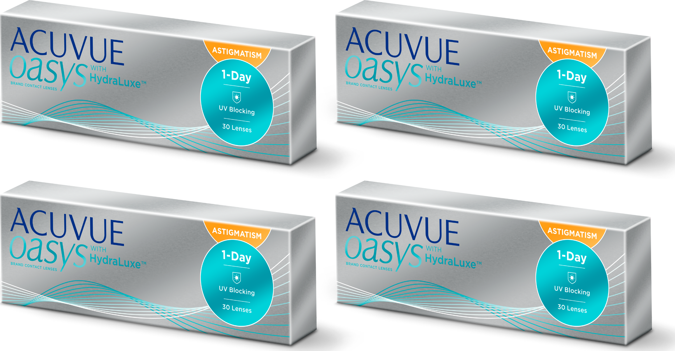 Johnson & Johnson Acuvue Oasys 1-Day with HydraLuxe for Astigmatism (30 čoček) výhodné balení 4 krabiček