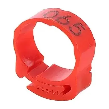 Barevné nastavitelné kroužky na nohy kuřat | Rozlišovací kroužky pro drůbež 100 kusů - červená