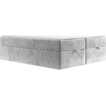 Postel Maison de Rêve Světle šedá čalouněná postel boxspring FREJA 200 x 200 cm