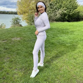 Dámské termo spodky Šedé dámské spodky s pleteným vzorem Velikost: XL