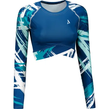 Dámský funkční crop top s dlouhým rukávem premium ALTISPORT VOJ/ALW039TR04 NAVY XXXL
