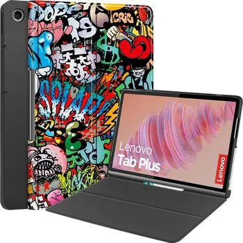 Pouzdro na tablet Patte zavírací pouzdro na Lenovo Tab Plus 11.5 - graffiti