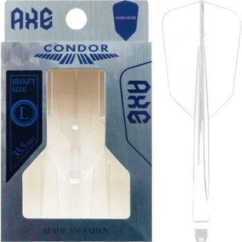 Příslušenství pro šipky Condor Letky AXE - Slim - Wing - Long - Clear CN471