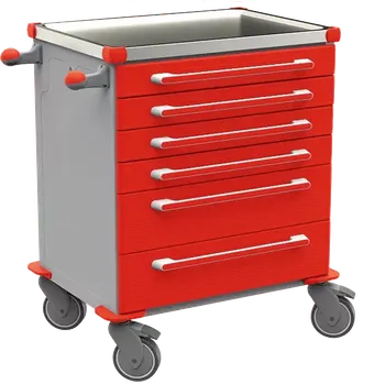 MOBI 01 N vozík zdravotnický, plast ABS, červená