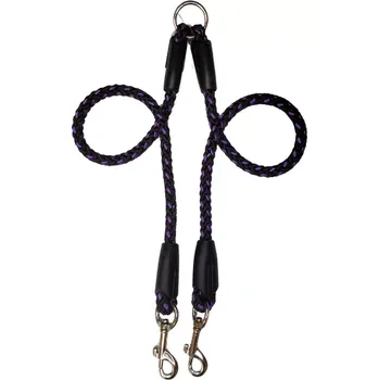 Vodítko pro psa Palkar vodítko rozdvojka pro psy 40 cm x 8 mm černo-fialová