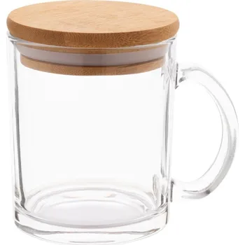 Reklamní Strobba hrnek z recyklovaného skla, průhledná