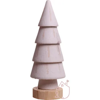 Vánoce Bílý dřevěný stromeček s patinou