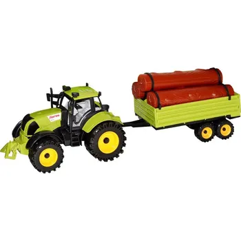 autíčko Wiky Traktor s vlečkou 45 cm Zelený