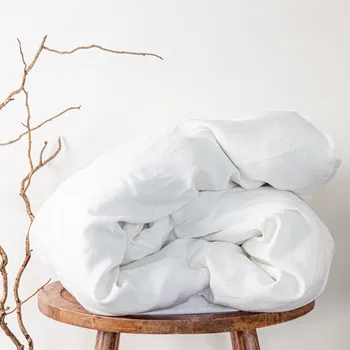 Povlečení TULULUM Lněný povlak na přikrývku COMFORT SNOW Rozměr přikrývky: 200 x 220 cm