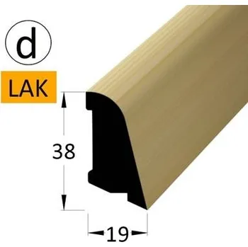 Podlahová lišta NOVÁK Podlahová - soklová lišta 38x19 dýha javor lak, 2,4m 7819