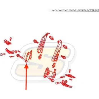 Honda Stupačka pravá - držák 50715K01900