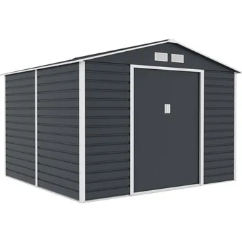 Zahradní domek Plechový domek Greenhouse 277x255 - černý (Zahradní plechový domek )