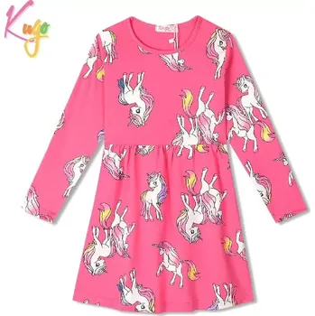 Dívčí šaty Dívčí šaty dl.r. Kugo HC9358, tmavě růžové