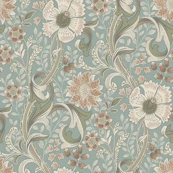 Tapeta Vliesová tapeta na zeď, tyrkysová, květiny, PH3106, Perfect Harmony, Grandeco