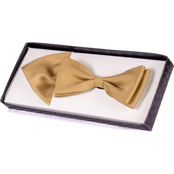 Pánský motýlek s kapesníkem do saka karamel 69, VELIKOST UNI