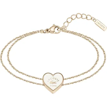 Náramek Lacoste Romantický růžově zlacený náramek Srdíčko 2040397 + 2 měsíce na vrácení zboží