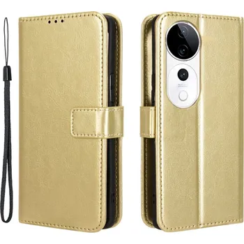 Pouzdro na mobilní telefon Crazy knížkové pouzdro na Vivo V40 5G - zlaté