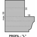 Sada fréz na okenní křídlo s VBD - Profil "L" - pro izolační dvojsklo - diterm