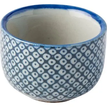 Šálek na saké SHIBORI 30 ml, modrá, keramika, MIJ - doprava zdarma od 2999 Kč