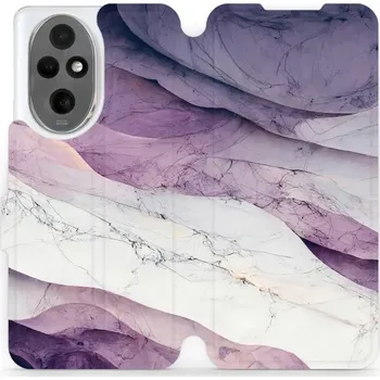 Pouzdro na mobilní telefon Flipové pouzdro Mobiwear - Honor 200 - VP31S Bílý a fialový mramor (Knížkové flip pouzdro, obal, kryt na mobil Honor 200 - VP31S Bílý a fialový mramor, materiál Umělá kůže + TPU - ochrana 360°, stojánek, silikonová vanička, magnetické zavírání)