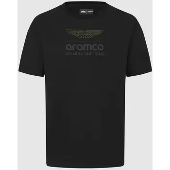 Pánské tričko Aston Martin F1 Team fanouškovské tričko STEALTH černé L