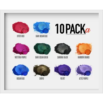 barva a nátěr na dřevo Eye Candy Vzorková Sada "A" slídový metalický práškový pigment