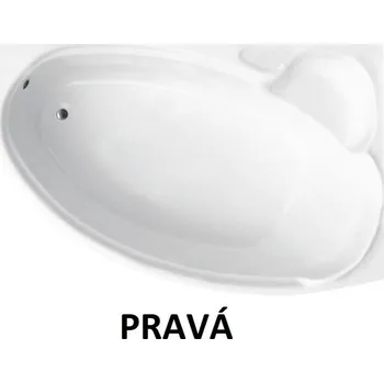 Vana Vana FINEZJA NOVA 140x95 cm asymetrická rohová pravá s nožičkami bílá VANFINN140P+OLVPINOZ