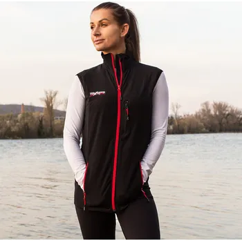 Dámská vesta Černá funkční dámská vesta na zip Velikost: XL